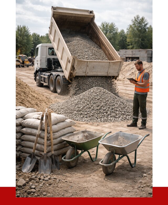 Доставка нерудных материалов в Евпатории от 1264 руб. | ПРОНЕРУДЕвп