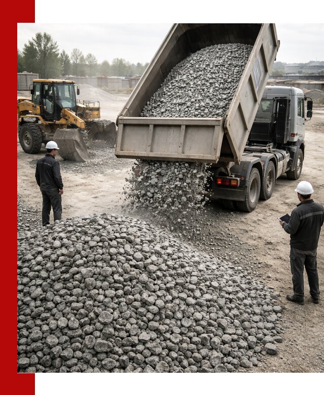 Доставка гранитного щебня фракции 20-40 в Евпатории