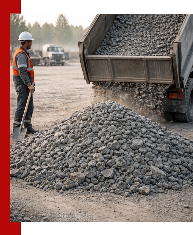 Гранитный щебень фракции 100–201 для строительства в Евпатории