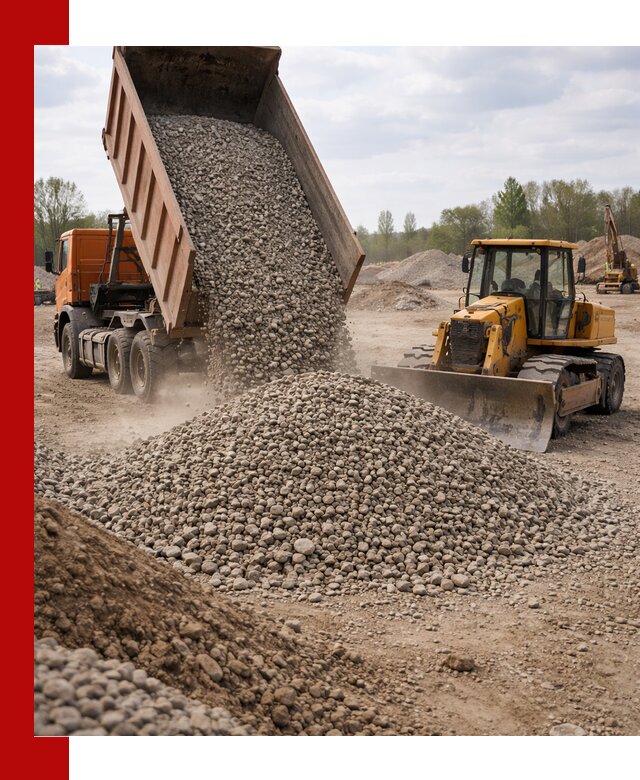 Доставка гравийного щебня фракции 40-70 в Евпатории