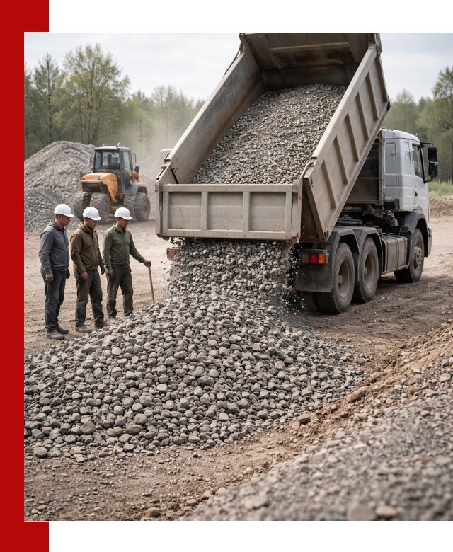 Доставка гравийного щебня фракции 70-120 в Евпатории