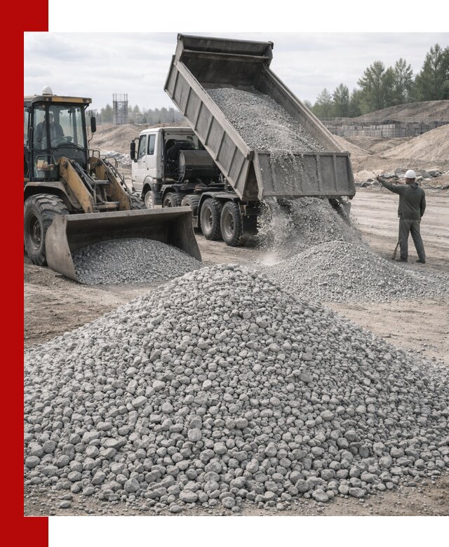 Доставка известнякового щебня фр. 5–20 в Евпатории