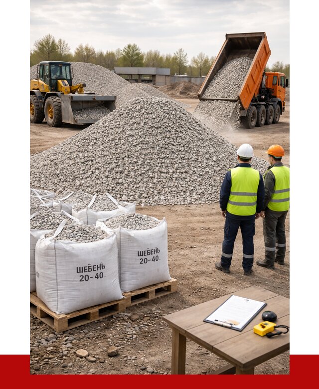 Известняковый щебень 20-40 в Евпатории от 2212 р. ПРОНЕРУДЕвп