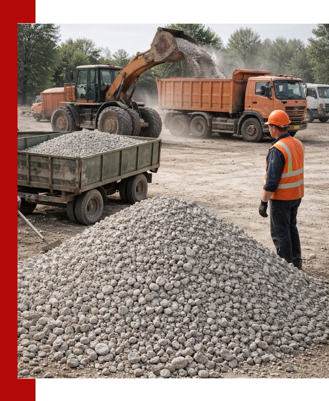 Доставка известнякового щебня фракция 20–40 в Евпатории