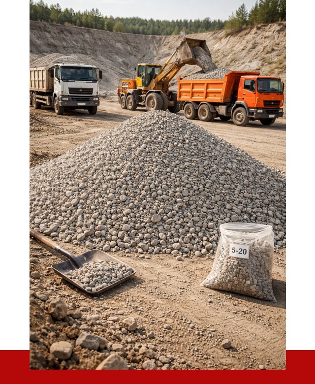 Доломитовый щебень фр. 5-20 в Евпатории от 4424 р. | ПРОНЕРУДЕвп