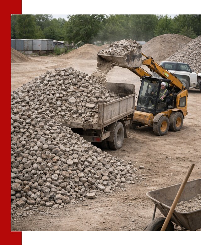 Доставка вторичного щебня в Евпатории для строительных работ