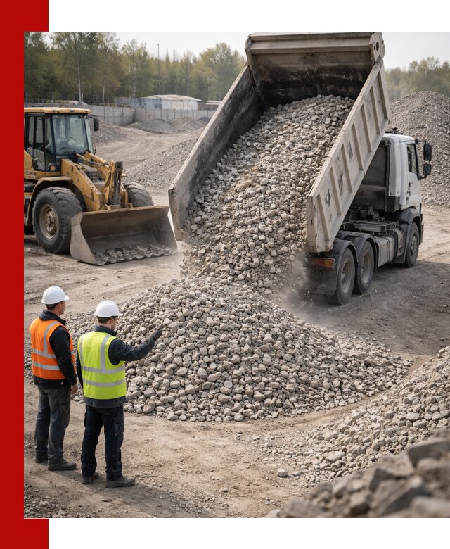 Вторичный щебень фракция 40–70 доставка в Евпатории