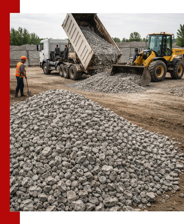 Доставка бетонного щебня фракции 40-70 в Евпатории