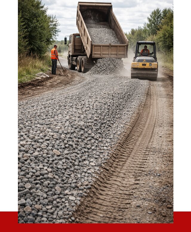 Щебень для отсыпки дороги в Евпатории от 2844 р. ПРОНЕРУДЕвп