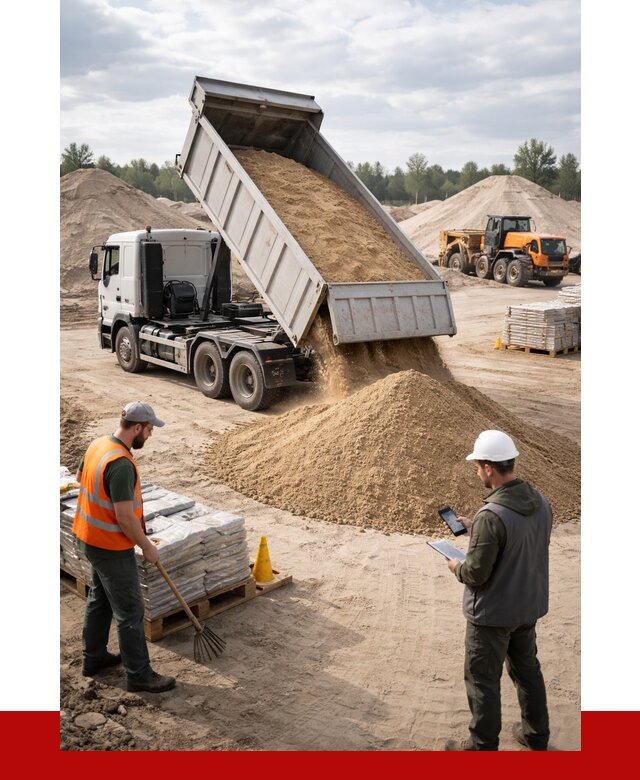 Карьерный песок с доставкой в Евпатории от 3792 р. ПРОНЕРУДЕвп