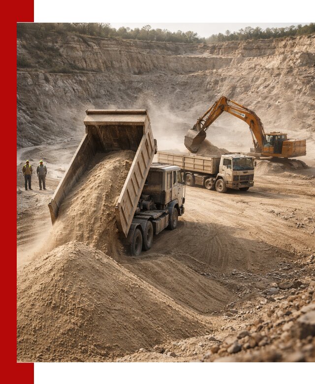 Карьерный песок навалом с доставкой в Евпатории