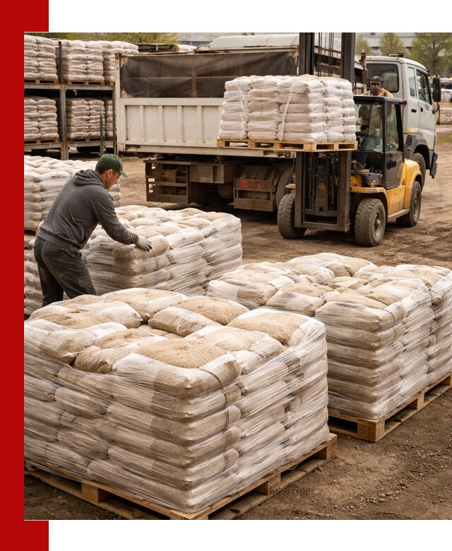 Карьерный песок в мешках с доставкой в Евпатории