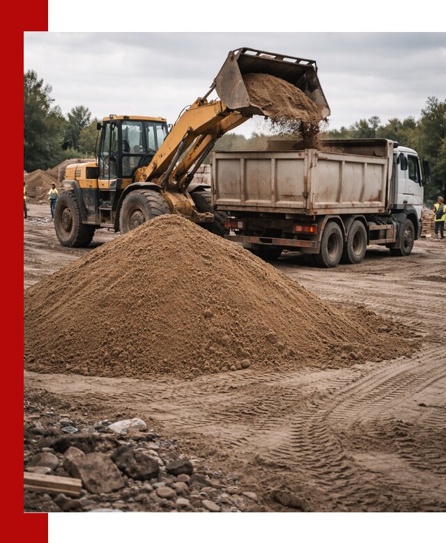 Доставка речного песка навалом в Евпатории быстро и выгодно