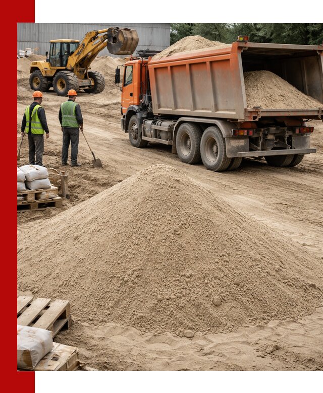 Доставка и продажа мытого речного песка в Евпатории