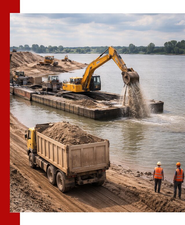 Намывной песок с доставкой в Евпатории оптом и в розницу