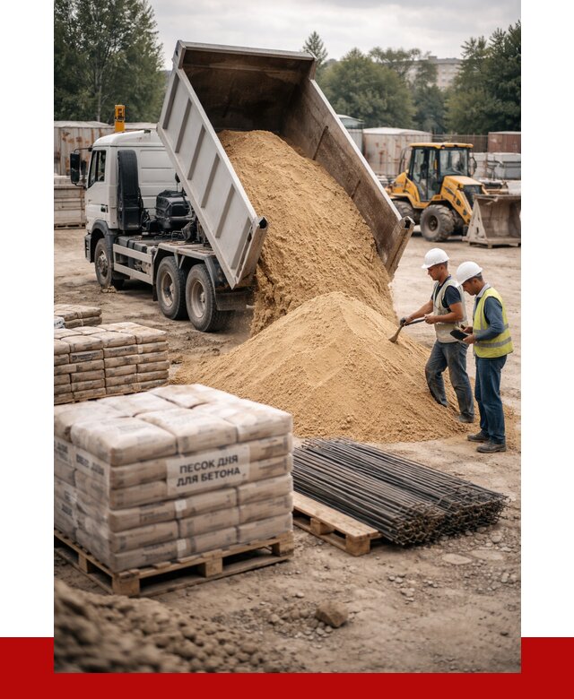 Песок для бетона в Евпатории от 2633 р. с доставкой, ПРОНЕРУДЕвп