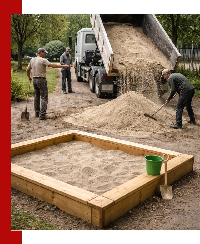 Песок для песочницы с доставкой в Евпатории недорого и чистый