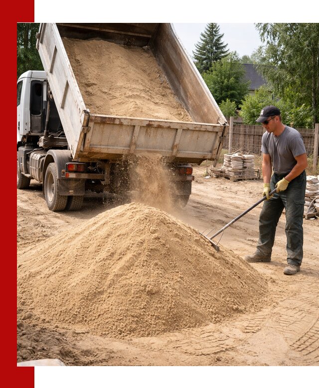 Доставка сухого песка самосвалами в Евпатории