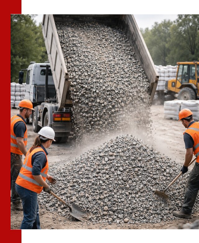 Доставка гравия и камня в Евпатории оптом и в розницу