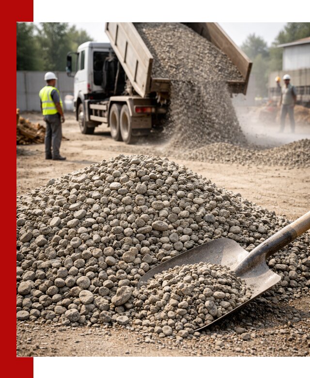 Доставка гравия фракции 20-40 в Евпатории с самосвалами