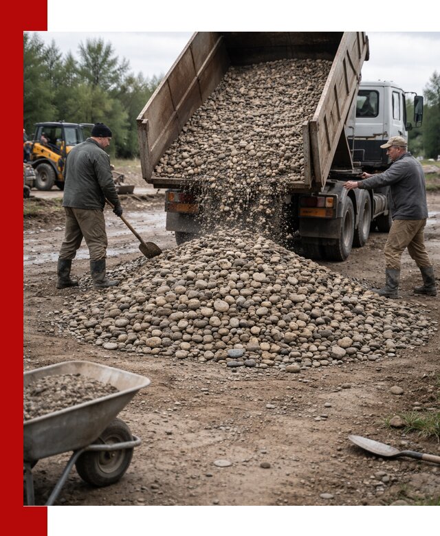 Доставка гальки речной оптом и в розницу в Евпатории