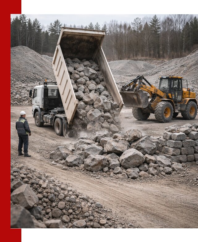 Доставка и продажа бутового гранитного камня в Евпатории