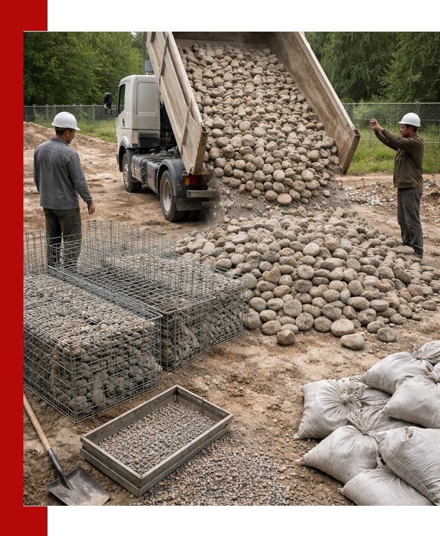 Камень для габионов фракция 70–151 в Евпатории