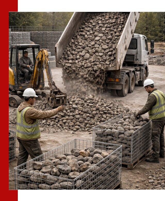 Камень для габионов фракция 100–201 в Евпатории