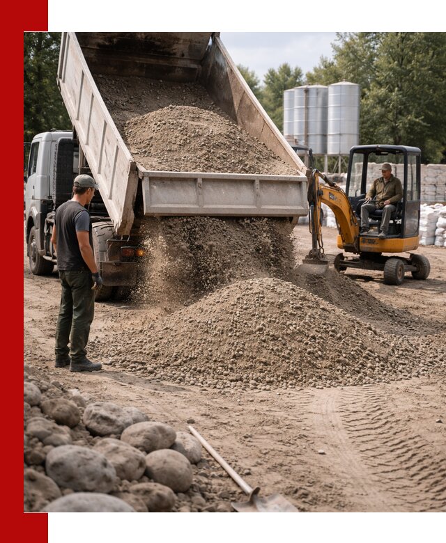 Доставка ПГС С3 в Евпатории самосвалами и миксерами