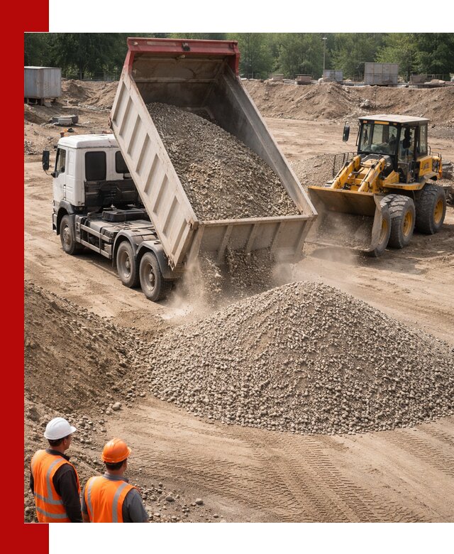 Щебень с песком (ЩГПС С2) с доставкой в Евпатории
