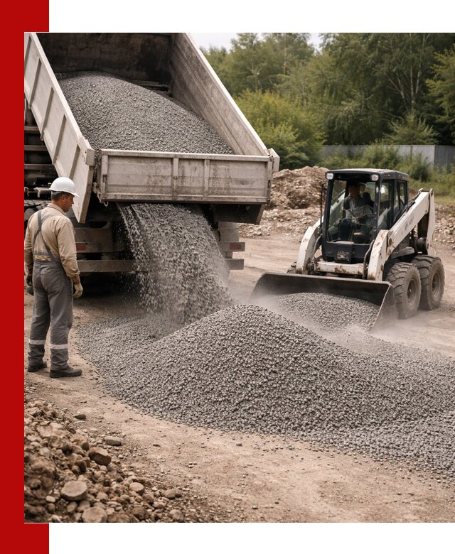 Доставка гравийного отсева 0-5 в Евпатории оптом и в розницу