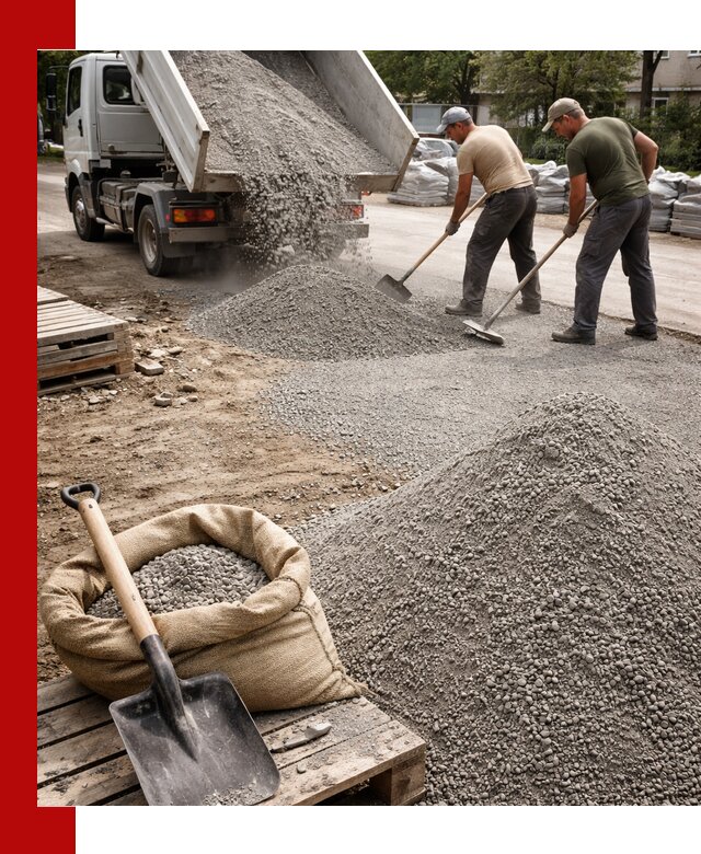 Отсев для тротуарной плитки в Евпатории — доставка и укладка