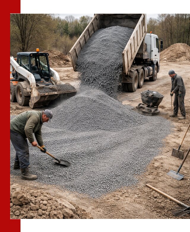 Отсев для подсыпки в Евпатории — доставка и подсыпка на участок