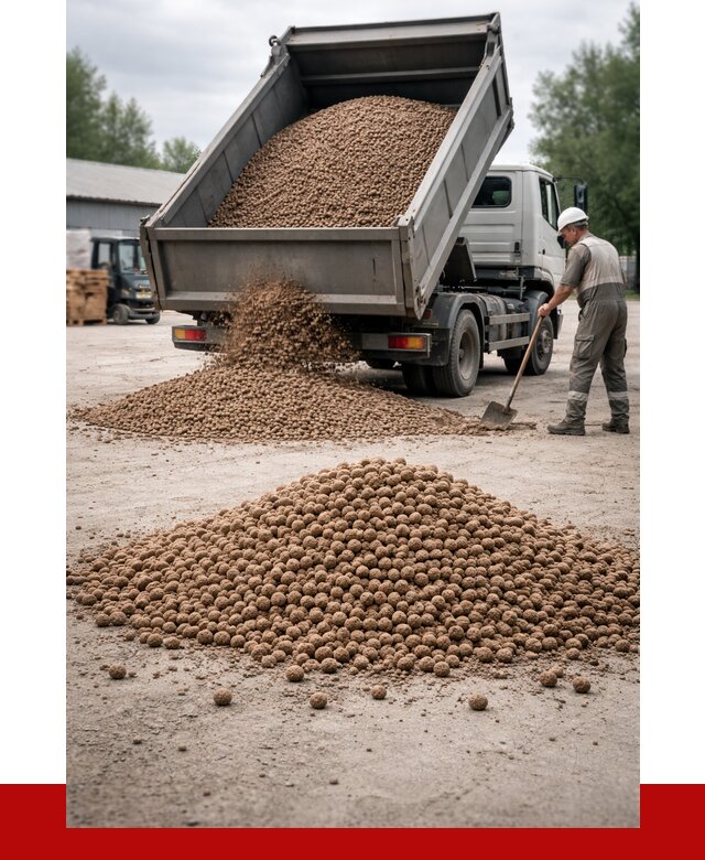 Керамзит с доставкой в Евпатории от 4424 р. за м3 | ПРОНЕРУДЕвп