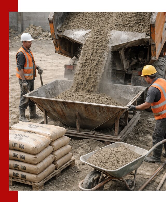 Доставка цементно-песчаной смеси М100 в Евпатории