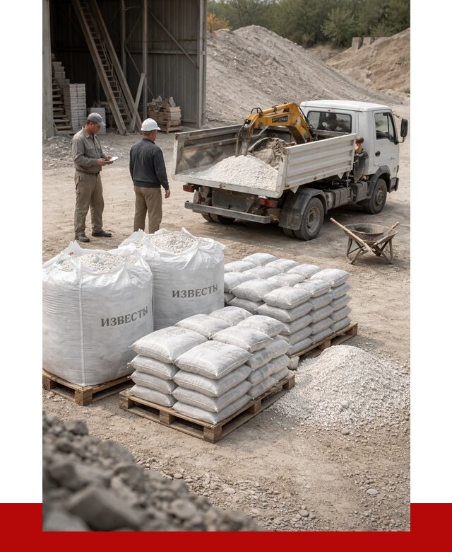 Известь строительная в Евпатории с доставкой от 4424 р. | ПРОНЕРУДЕвп