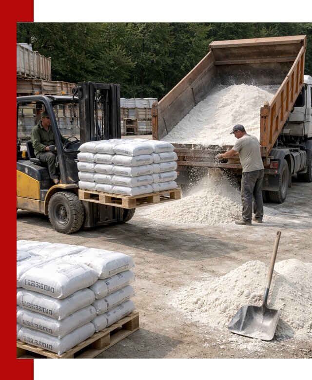 Доставка строительной извести оптом и в розницу в Евпатории