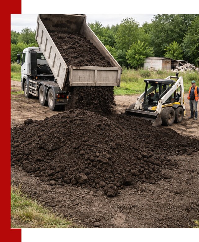Поставка плодородной земли с доставкой самосвалом в Евпатории
