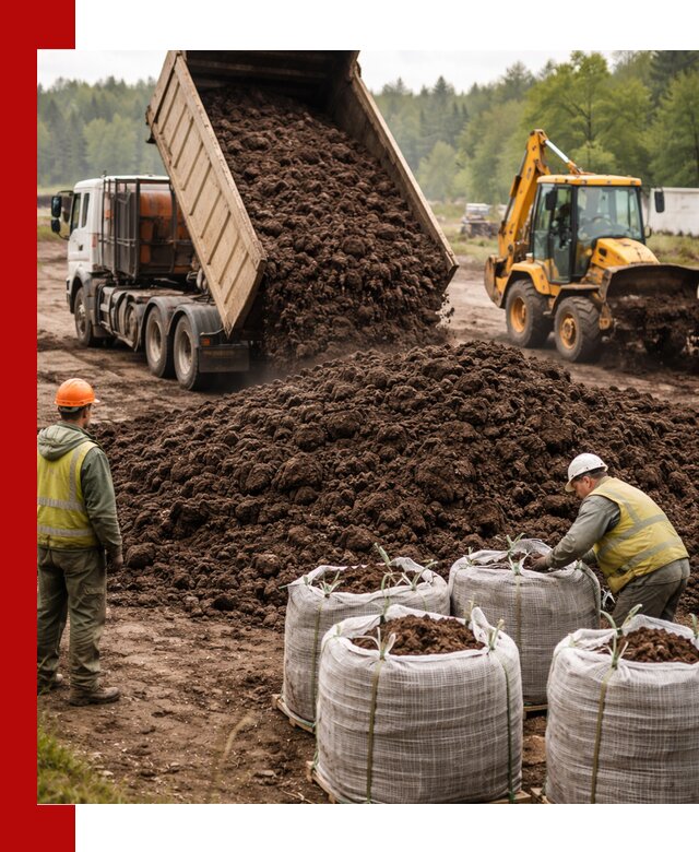 Доставка нейтрального торфа в Евпатории оптом и в розницу