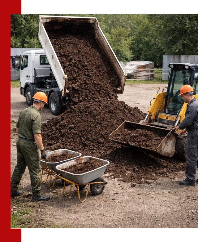 Доставка торфо-земляной смеси в Евпатории для огорода и ландшафта