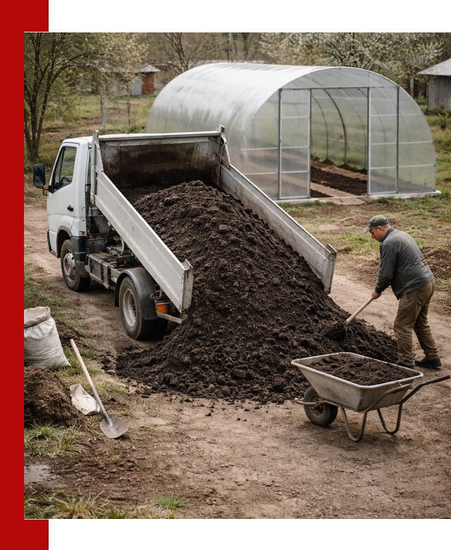 Чернозем для теплицы с доставкой в Евпатории