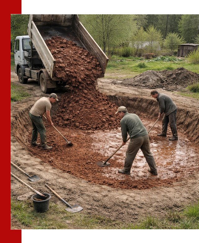 Купить качественную глину для пруда в Евпатории