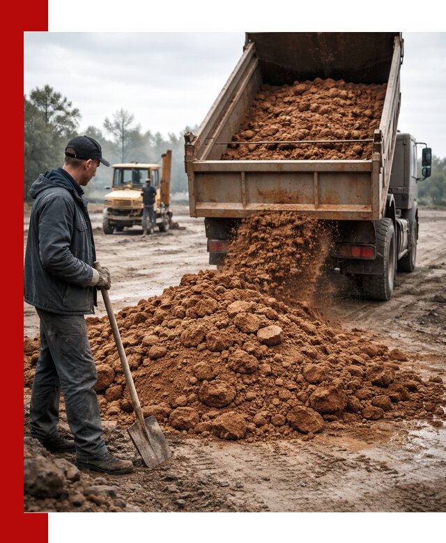 Глина для засыпки в Евпатории с доставкой самосвалами
