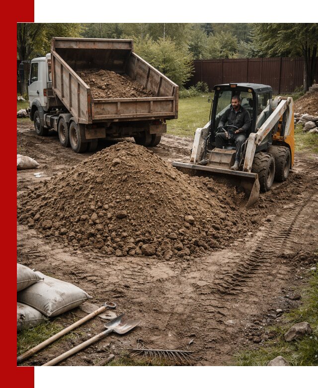 Суглинок для планировки участков в Евпатории с доставкой и выгрузкой