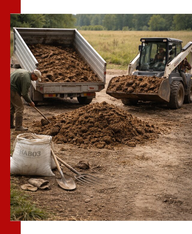 Доставка конского навоза в Евпатории с разгрузкой и доставкой на объект