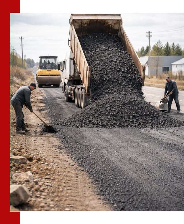 Асфальтовая крошка для дорог в Евпатории — поставка и доставка