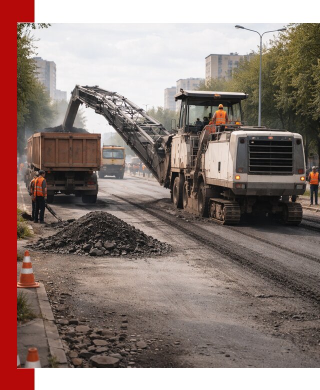 Фрезерованный асфальт в Евпатории — удаление и вывоз старого покрытия