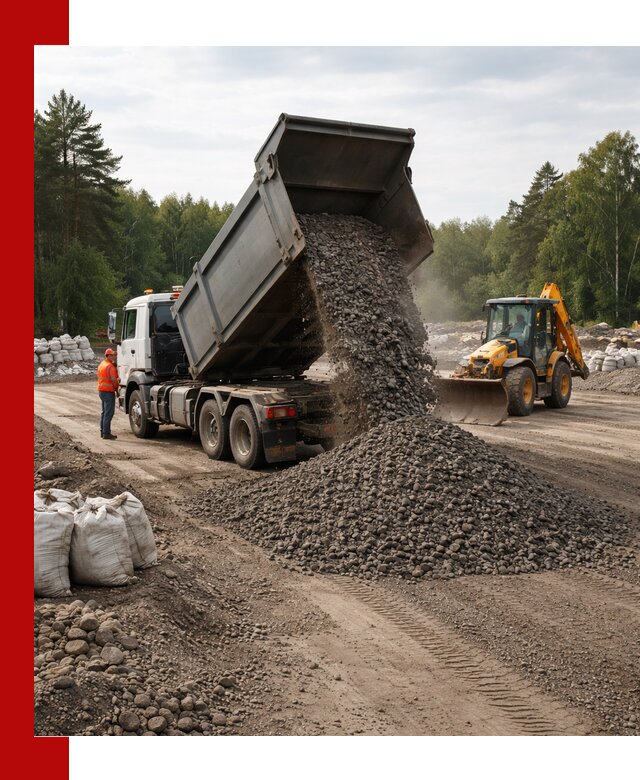 Доставка дробленого асфальта в Евпатории для дорожных работ