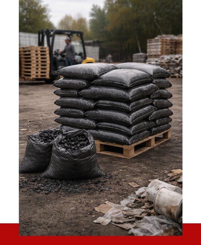 Купить уголь в мешках с доставкой в Евпатории от 7900 р. | ПРОНЕРУДЕвп