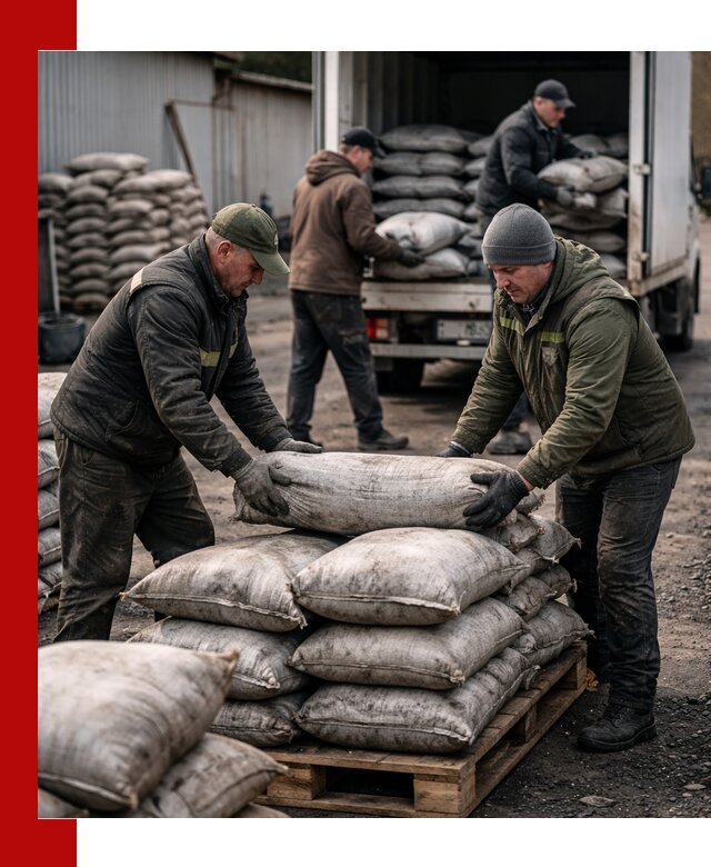 Доставка угля в мешках по выгодным ценам в Евпатории